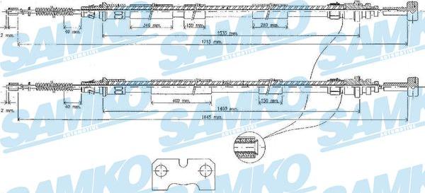 Samko C0229B - Трос, гальмівна система avtolavka.club