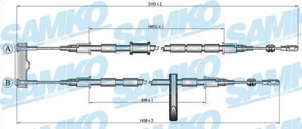 Samko C0786B - Трос, гальмівна система avtolavka.club