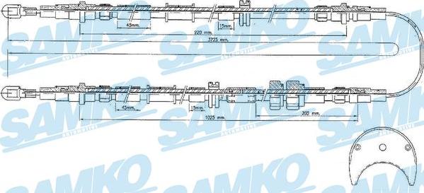 Samko C1438B - Трос, гальмівна система avtolavka.club