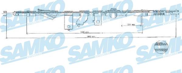 Samko C1576B - Трос, гальмівна система avtolavka.club