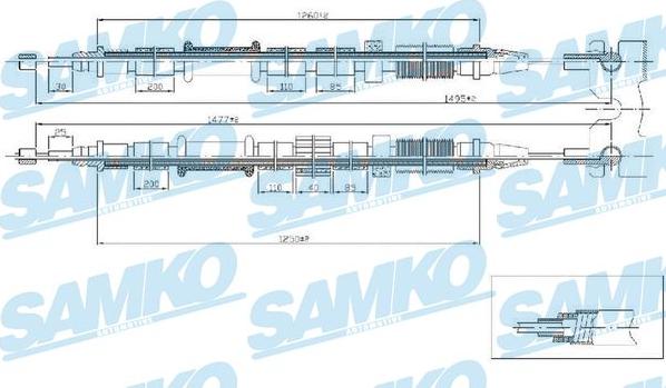 Samko C1674B - Трос, гальмівна система avtolavka.club
