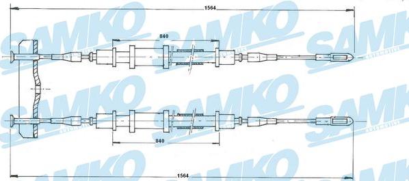 Samko C1347B - Трос, гальмівна система avtolavka.club