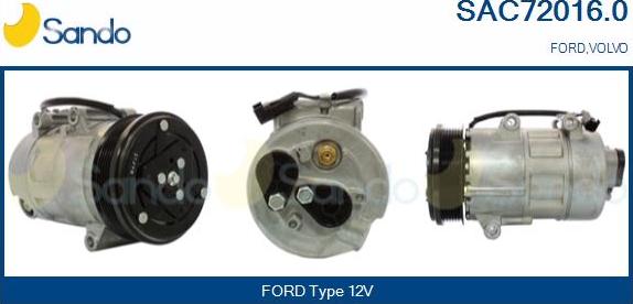 Sando SAC72016.0 - Компресор, кондиціонер avtolavka.club