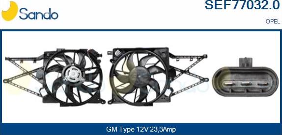 Sando SEF77032.0 - Електродвигун, вентилятор радіатора avtolavka.club