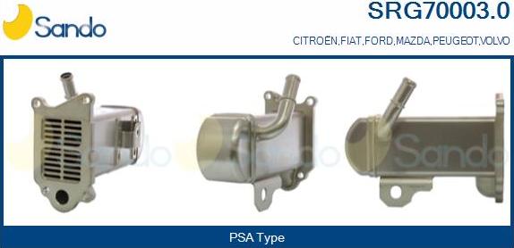 Sando SRG70003.0 - Радіатор, рециркуляція ОГ avtolavka.club