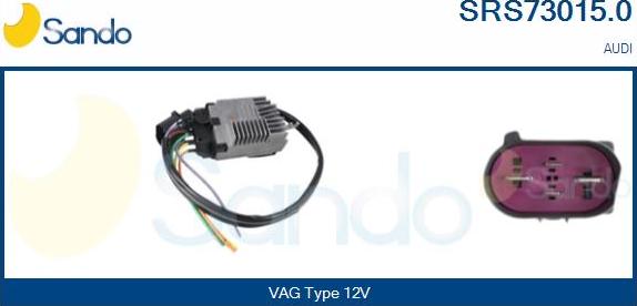 Sando SRS73015.0 - Додатковий резистор, електромотор - вентилятор радіатора avtolavka.club
