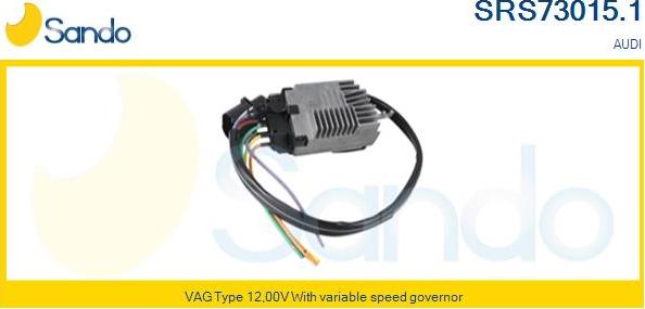 Sando SRS73015.1 - Додатковий резистор, електромотор - вентилятор радіатора avtolavka.club
