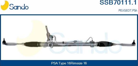 Sando SSB70111.1 - Рульовий механізм, рейка avtolavka.club