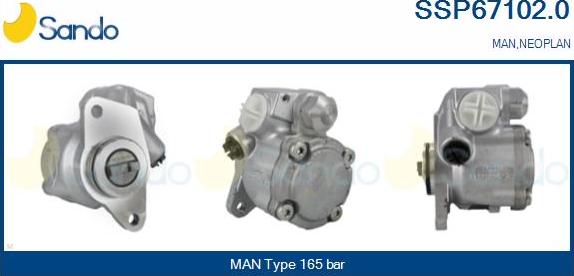 Sando SSP67102.0 - Гідравлічний насос, рульове управління, ГУР avtolavka.club