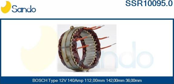 Sando SSR10095.0 - Статор, генератор avtolavka.club