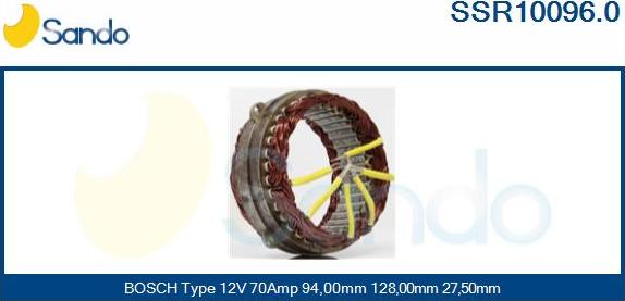 Sando SSR10096.0 - Статор, генератор avtolavka.club