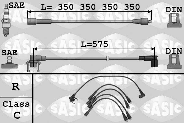 Sasic 9284009 - Комплект проводів запалювання avtolavka.club