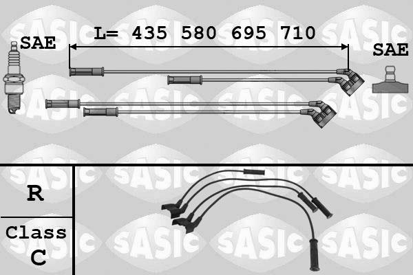 Sasic 9284002 - Комплект проводів запалювання avtolavka.club