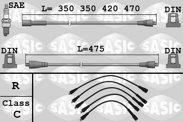 Sasic 9284016 - Комплект проводів запалювання avtolavka.club