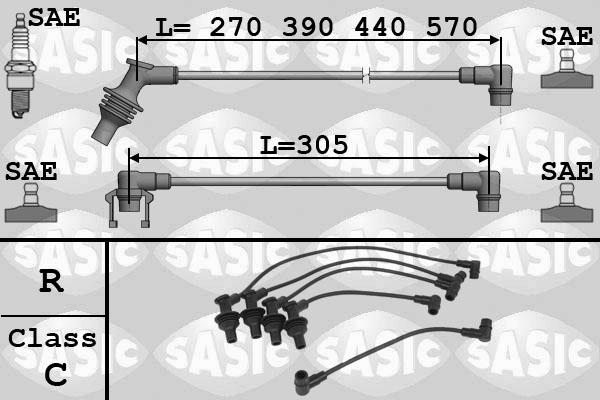 Sasic 9284010 - Комплект проводів запалювання avtolavka.club