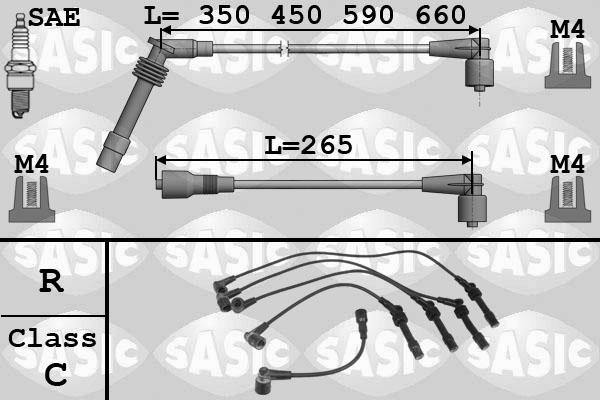 Sasic 9286004 - Комплект проводів запалювання avtolavka.club