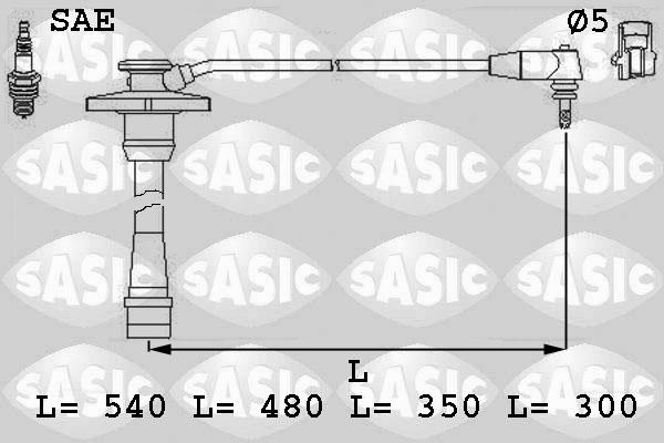 Sasic 9286001 - Комплект проводів запалювання avtolavka.club