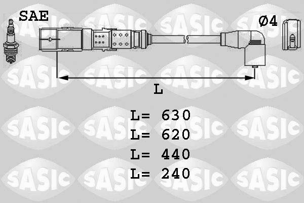 Sasic 9286012 - Комплект проводів запалювання avtolavka.club