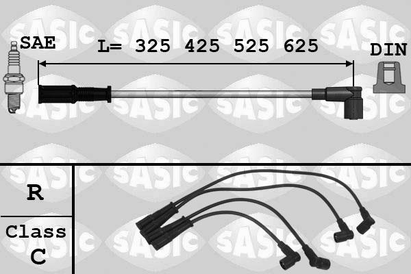 Sasic 9286017 - Комплект проводів запалювання avtolavka.club