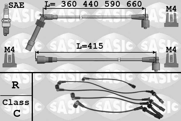 Sasic 9286080 - Комплект проводів запалювання avtolavka.club