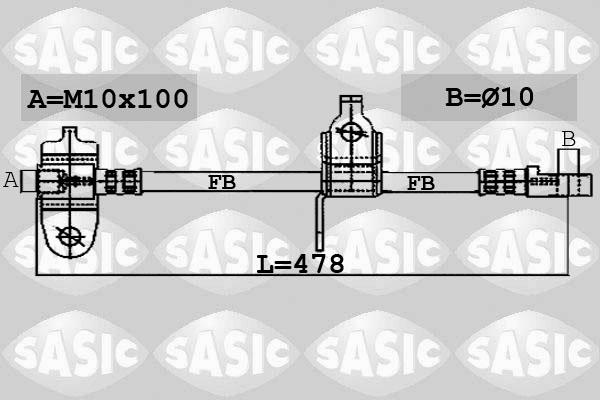 Sasic 6606240 - Гальмівний шланг avtolavka.club