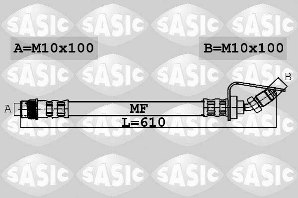 Sasic 6606075 - Гальмівний шланг avtolavka.club