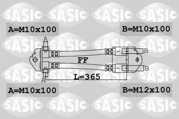 Sasic 6606194 - Гальмівний шланг avtolavka.club