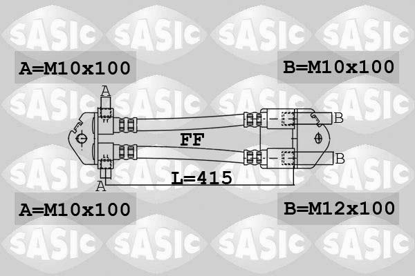 Sasic 6606195 - Гальмівний шланг avtolavka.club