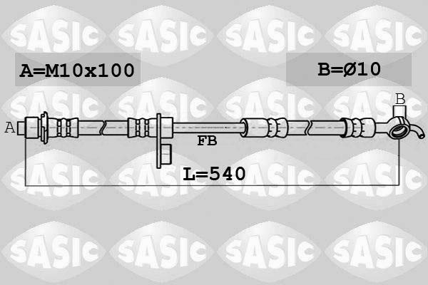 Sasic 6606140 - Гальмівний шланг avtolavka.club