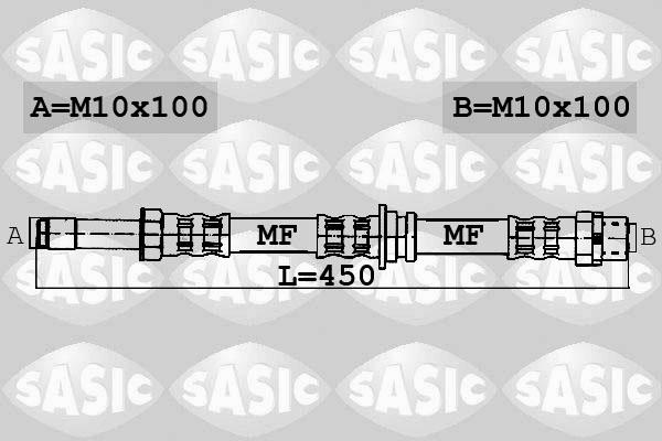 Sasic 6606104 - Гальмівний шланг avtolavka.club