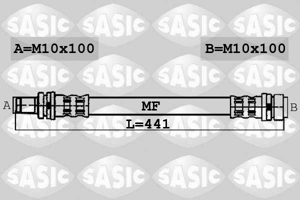 Sasic 6606184 - Гальмівний шланг avtolavka.club