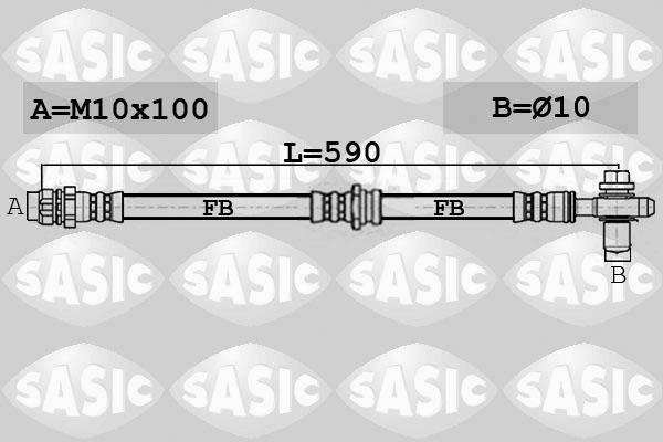 Sasic 6606254 - Гальмівний шланг avtolavka.club