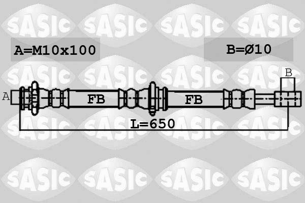 Sasic 6606253 - Гальмівний шланг avtolavka.club