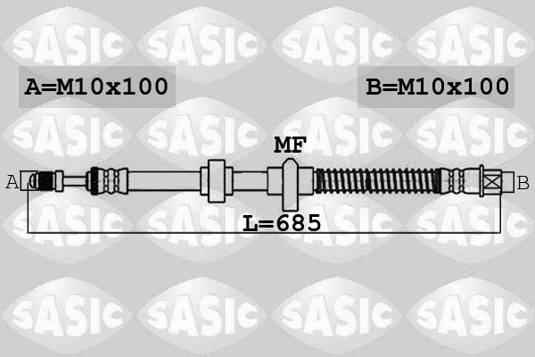 Sasic 6600056 - Гальмівний шланг avtolavka.club