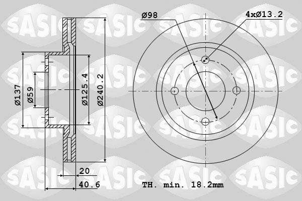 Sasic 6106001 - Гальмівний диск avtolavka.club