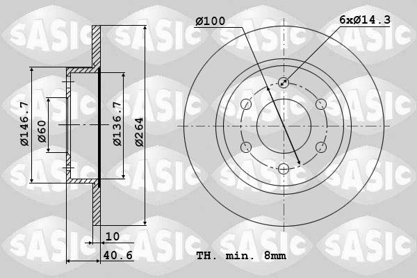 Sasic 6106003 - Гальмівний диск avtolavka.club