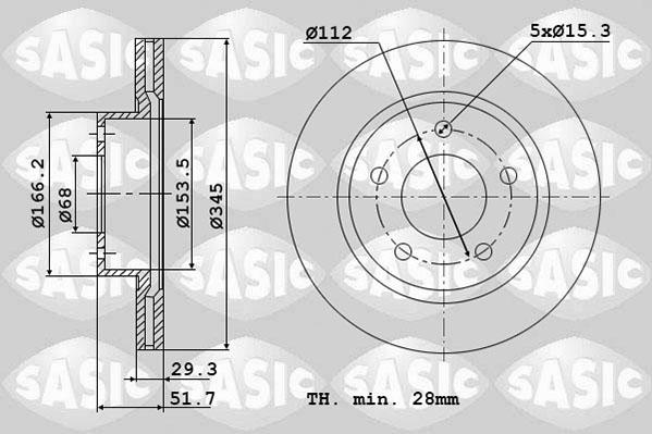 Sasic 6106190 - Гальмівний диск avtolavka.club