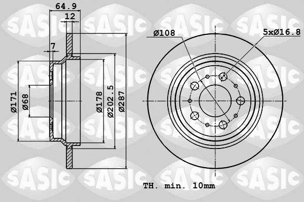 Sasic 6106360 - Гальмівний диск avtolavka.club