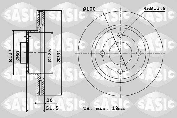 Sasic 6106318 - Гальмівний диск avtolavka.club