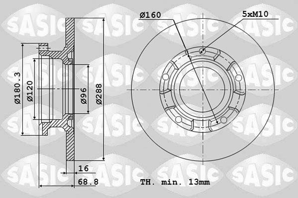 Sasic 6106298 - Гальмівний диск avtolavka.club