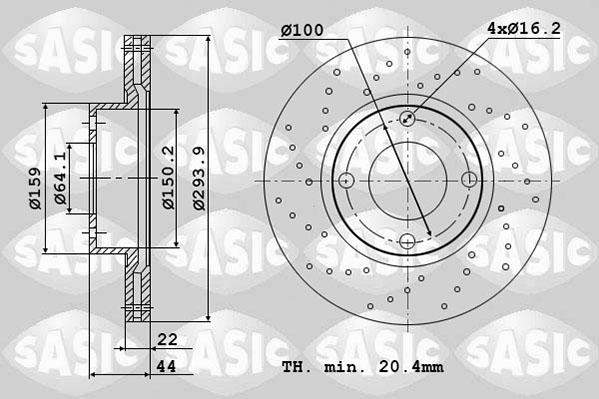 Sasic 6106247 - Гальмівний диск avtolavka.club