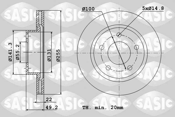 Sasic 6106280 - Гальмівний диск avtolavka.club