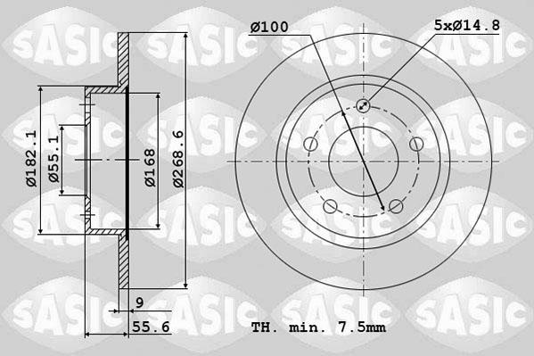 Sasic 6106279 - Гальмівний диск avtolavka.club