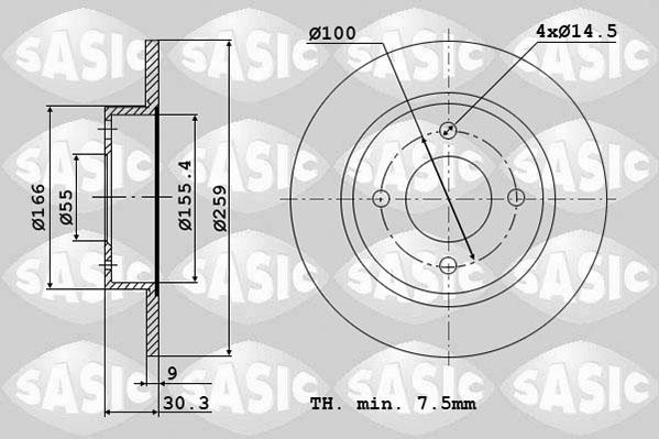 Sasic 6106277 - Гальмівний диск avtolavka.club