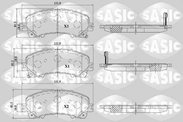 Sasic 6214040 - Гальмівні колодки, дискові гальма avtolavka.club