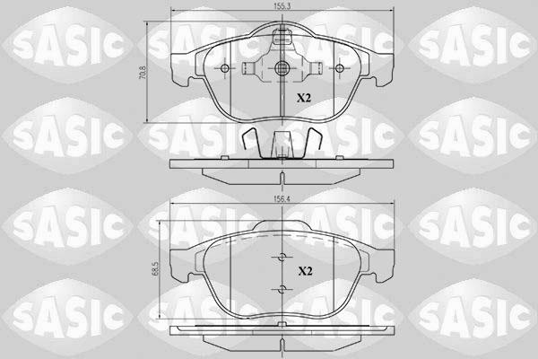 Sasic 6214009 - Гальмівні колодки, дискові гальма avtolavka.club