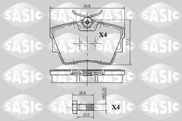 Sasic 6214005 - Гальмівні колодки, дискові гальма avtolavka.club