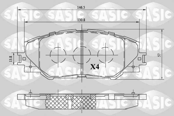 Sasic 6216091 - Гальмівні колодки, дискові гальма avtolavka.club