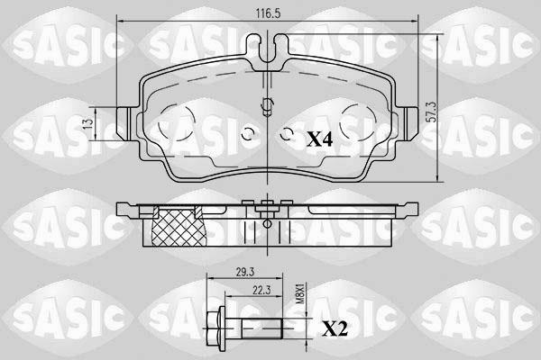 Sasic 6216044 - Гальмівні колодки, дискові гальма avtolavka.club