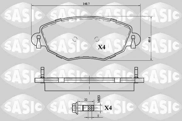 Sasic 6216059 - Гальмівні колодки, дискові гальма avtolavka.club